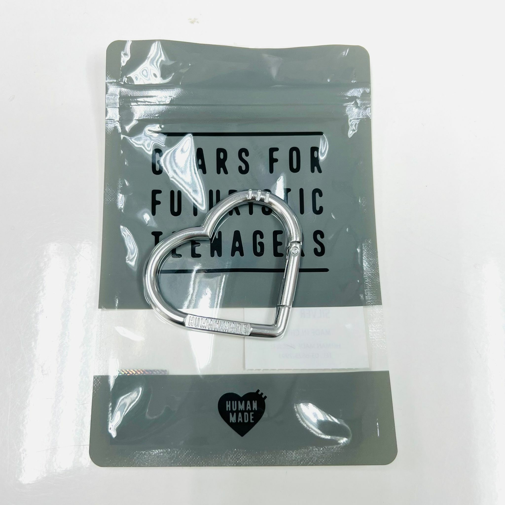 human made HEART CARABINER (Silver)