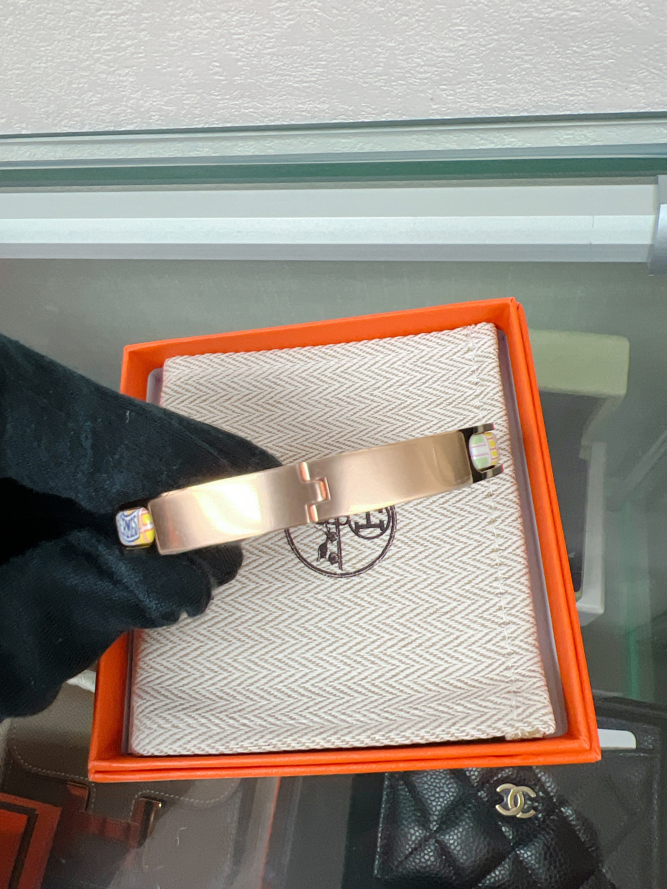*Unused* Hermes mini clic kelly bracelet GM (pink RGHW)