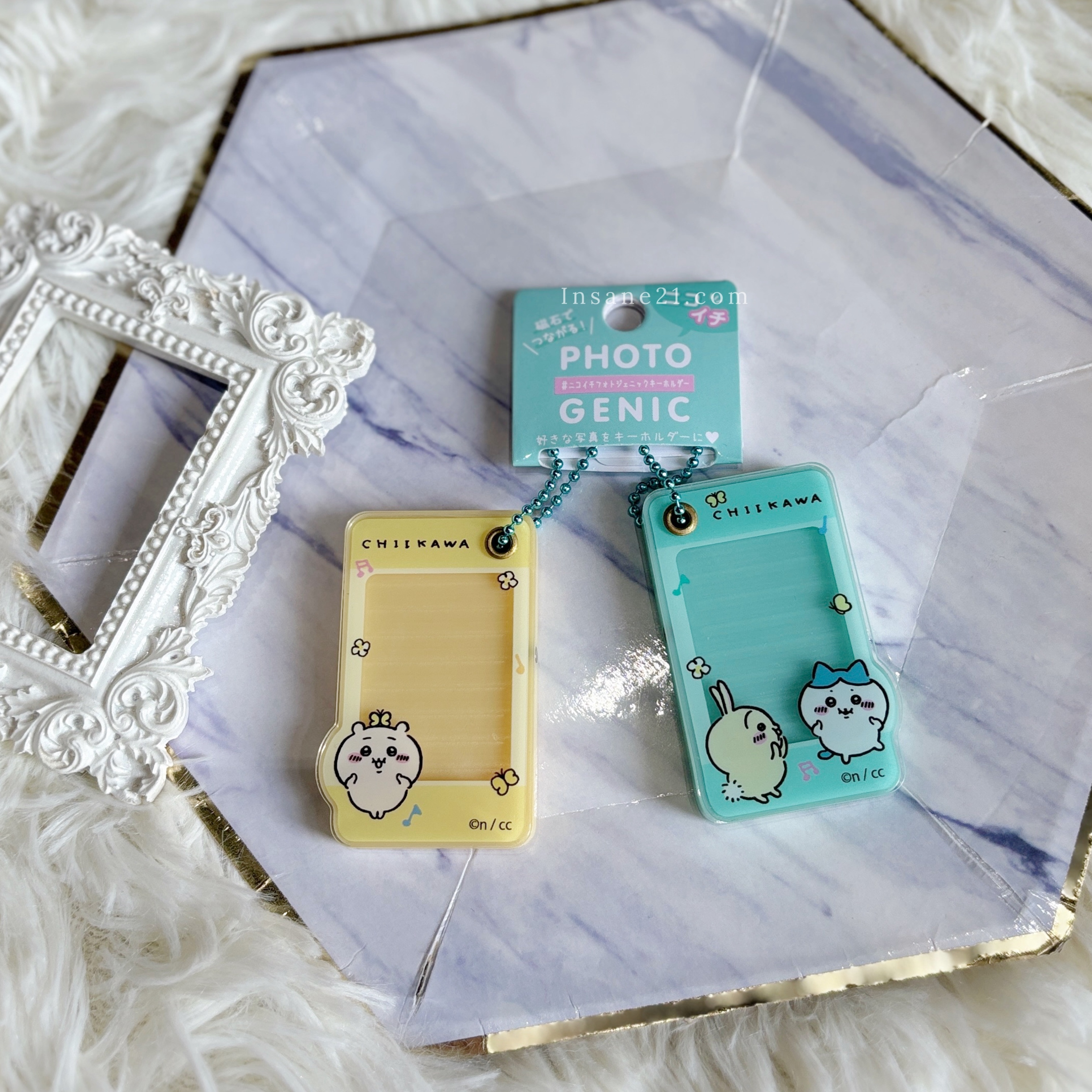 CHIIKAWA吉伊卡哇 相片壓克力鑰匙圈 兩入吊飾 磁吸