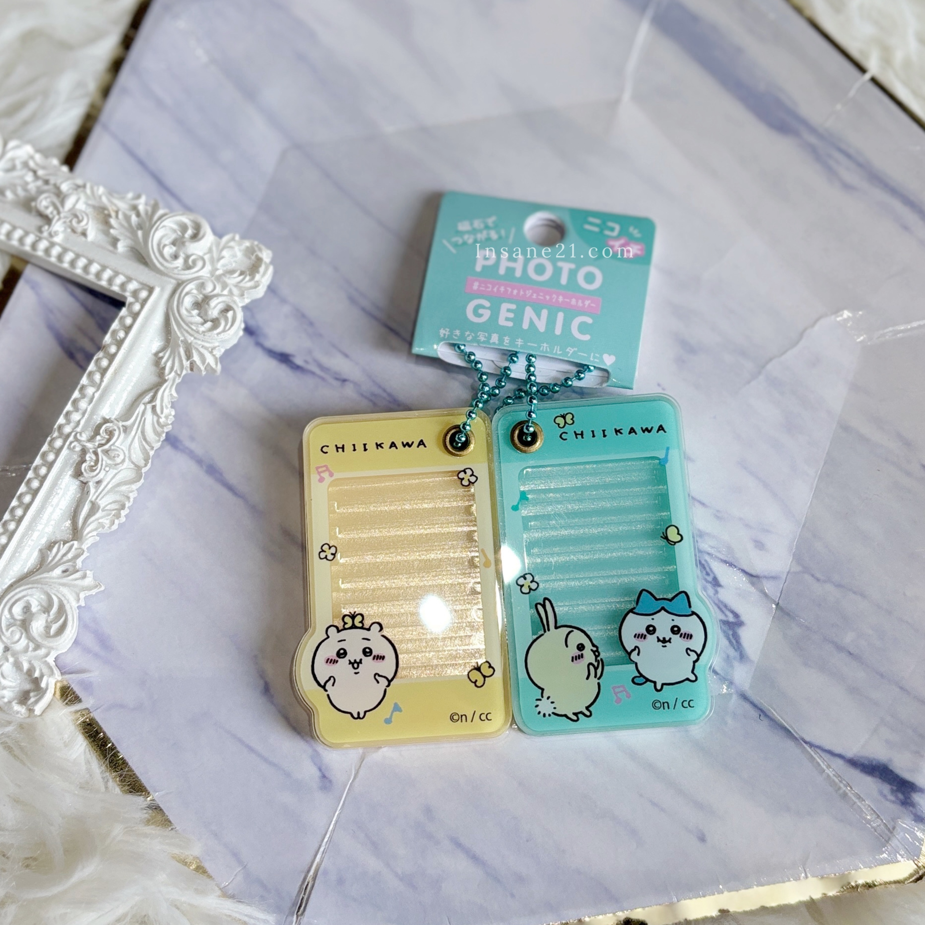 CHIIKAWA吉伊卡哇 相片壓克力鑰匙圈 兩入吊飾 磁吸