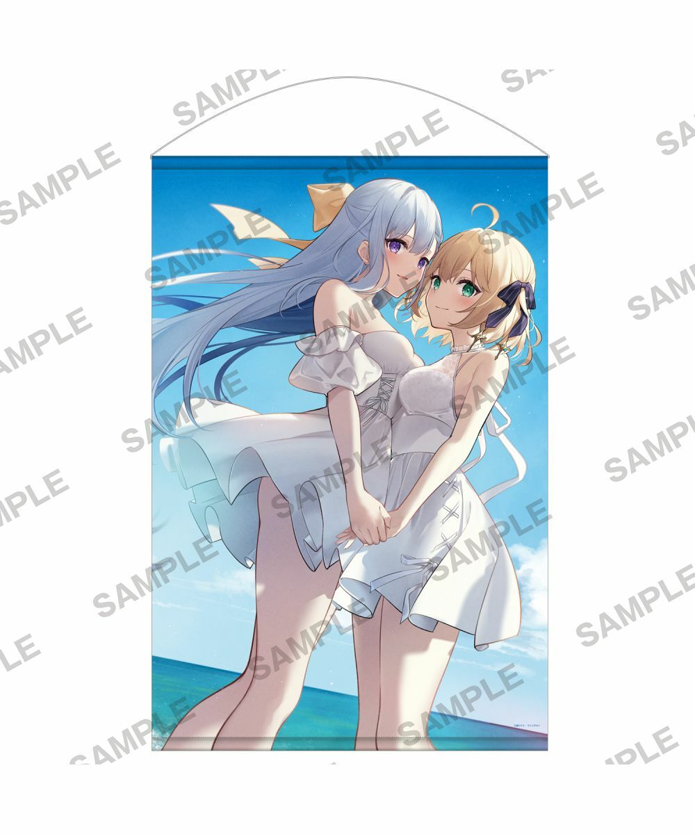 預購-『轉生公主與天才千金的魔法革命』 ～Romantic Summer～ 加厚絨布B1掛軸【日本進口精品】