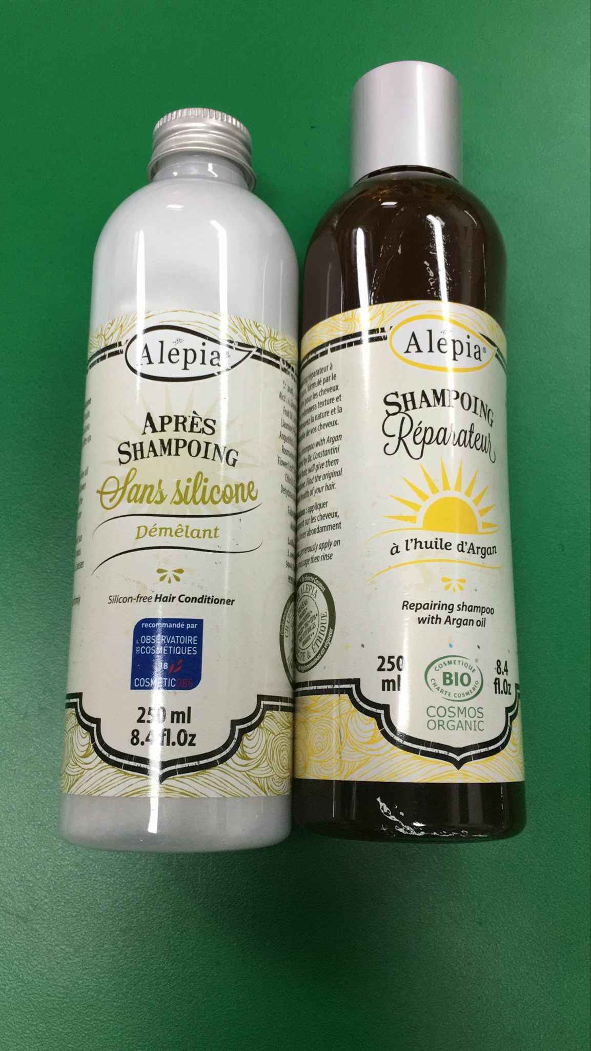 Alepia_Repairing Shampoo with Argan Oil 有機-摩洛哥堅果油修復洗髮露250ml + Alepia_Apres Shampoing 潤髮乳 250ml (AT9 447)