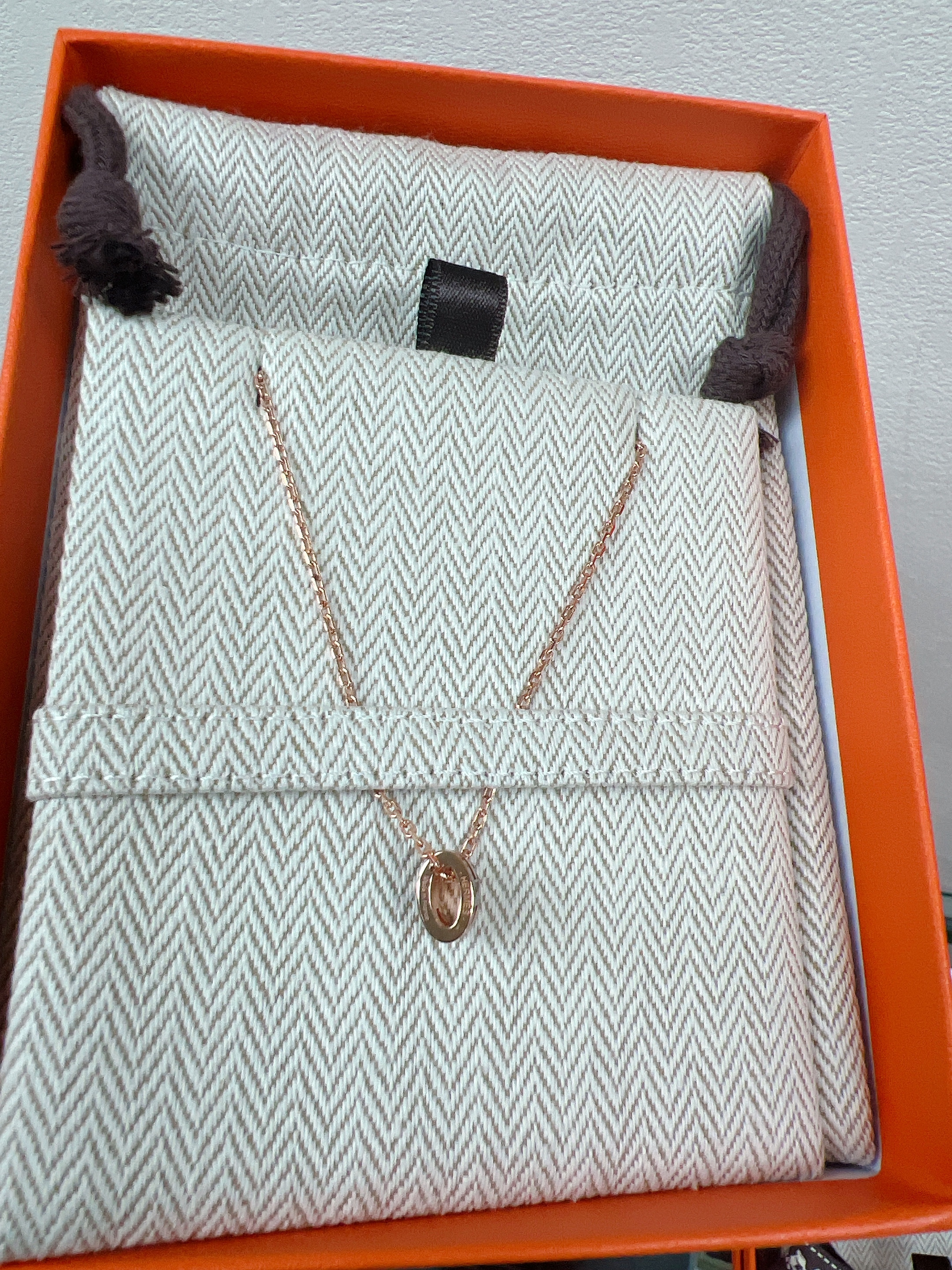 *Unused* Hermes mini pop h necklace (black RGHW)