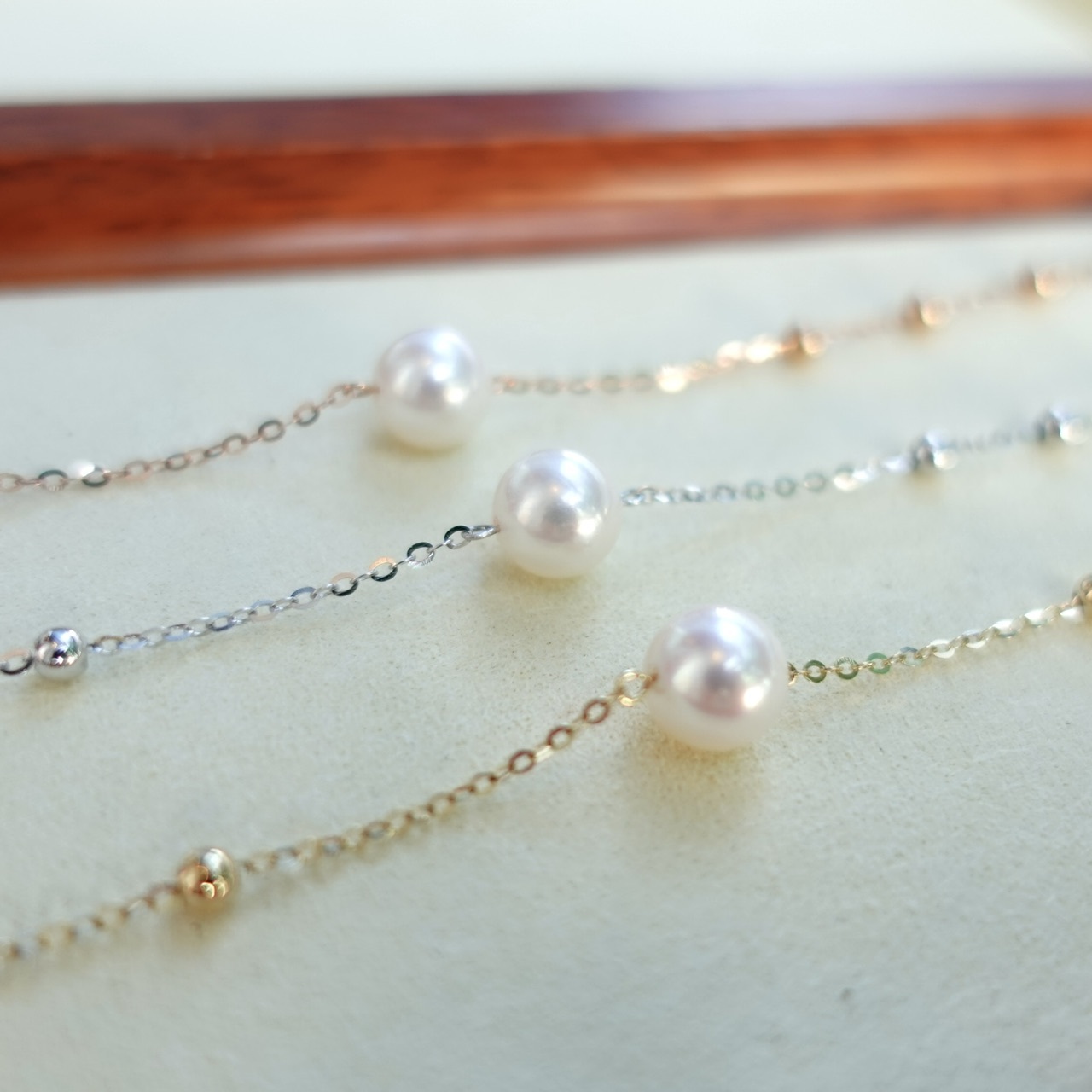 18K金日本Akoya珍珠手鏈 (7.5-8mm) - 單珠