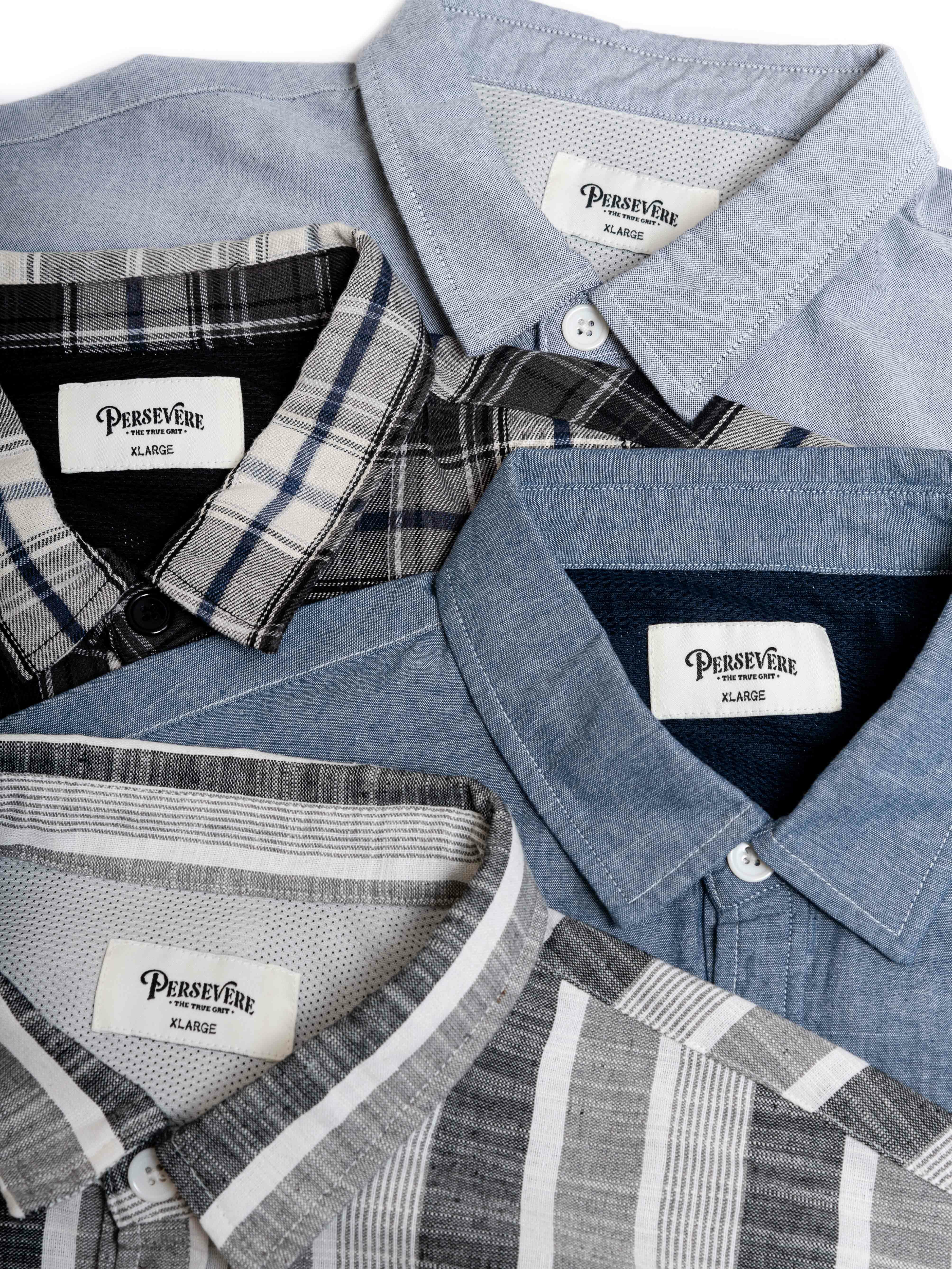 PERSEVERE BRAND LOGO LONG-SLEEVE SHIRT 寬版外搭式長袖襯衫