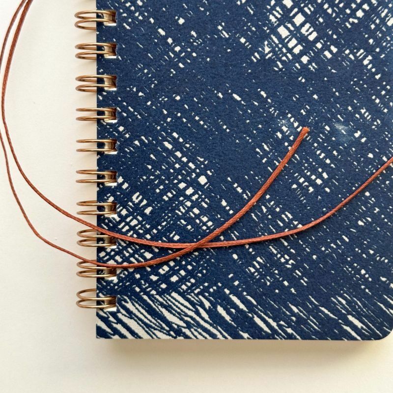 綁線環裝筆記本 黑色線條 / 水縞 / 日本