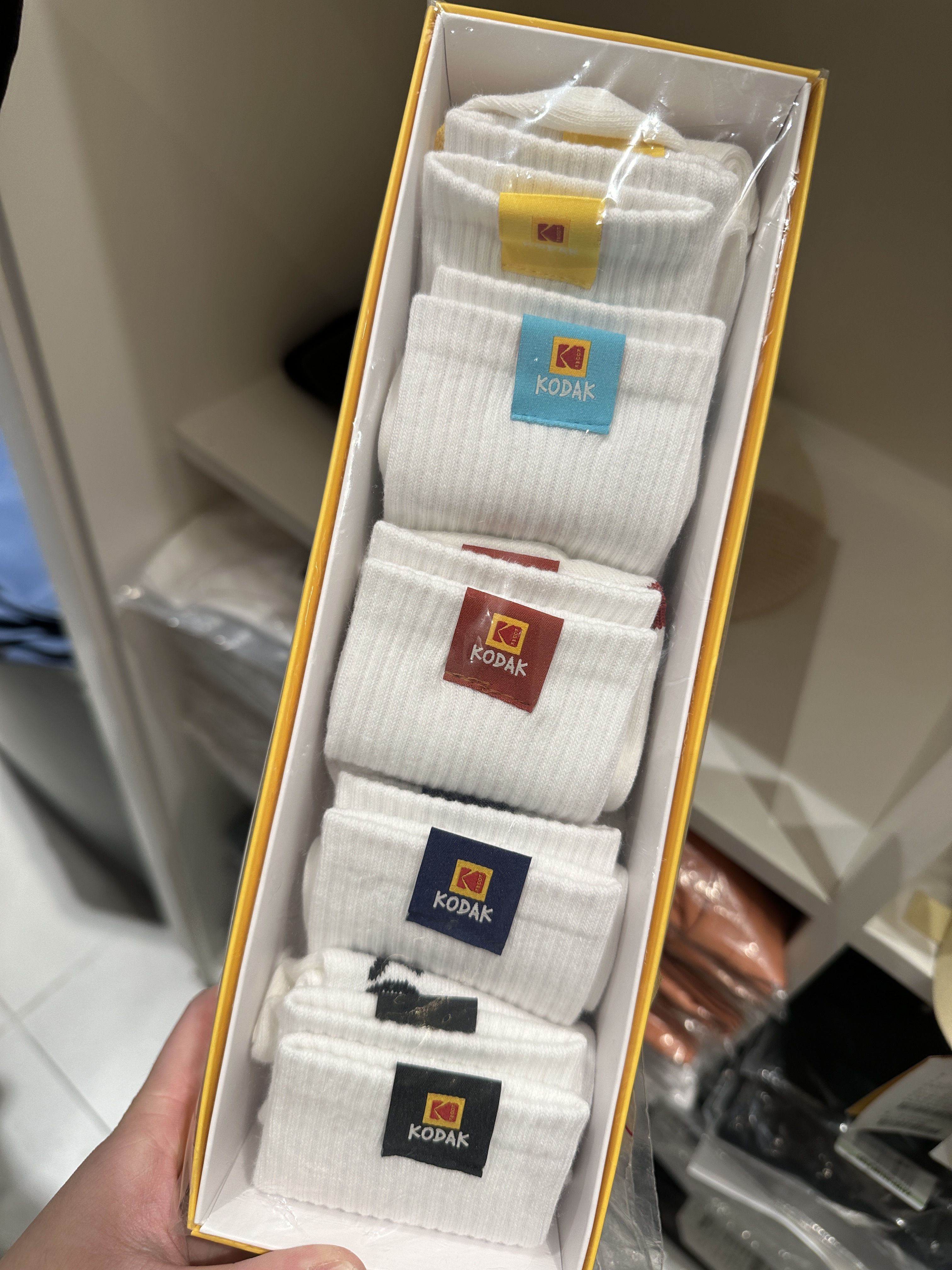 【現貨】Kodak COLOR CREW SOCKS 柯達 小logo襪 五件組 25年 K5343LSC26