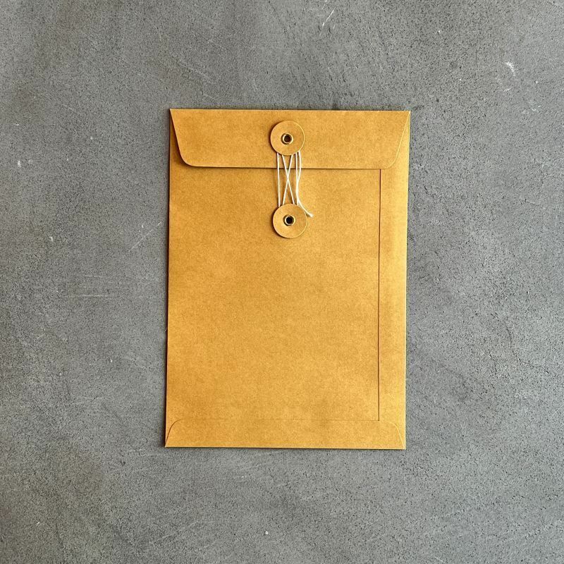 牛皮綁帶信封 A5 / 水縞 / 日本