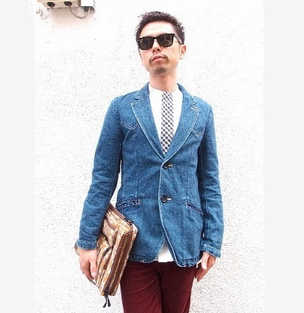 ON SALE: VISVIM SOCIAL SCULPTURE WILD BUNCH BLAZER DAMAGED *SLIM FIT - SIZE 1 PRE ORDER ITEM (預訂中)
