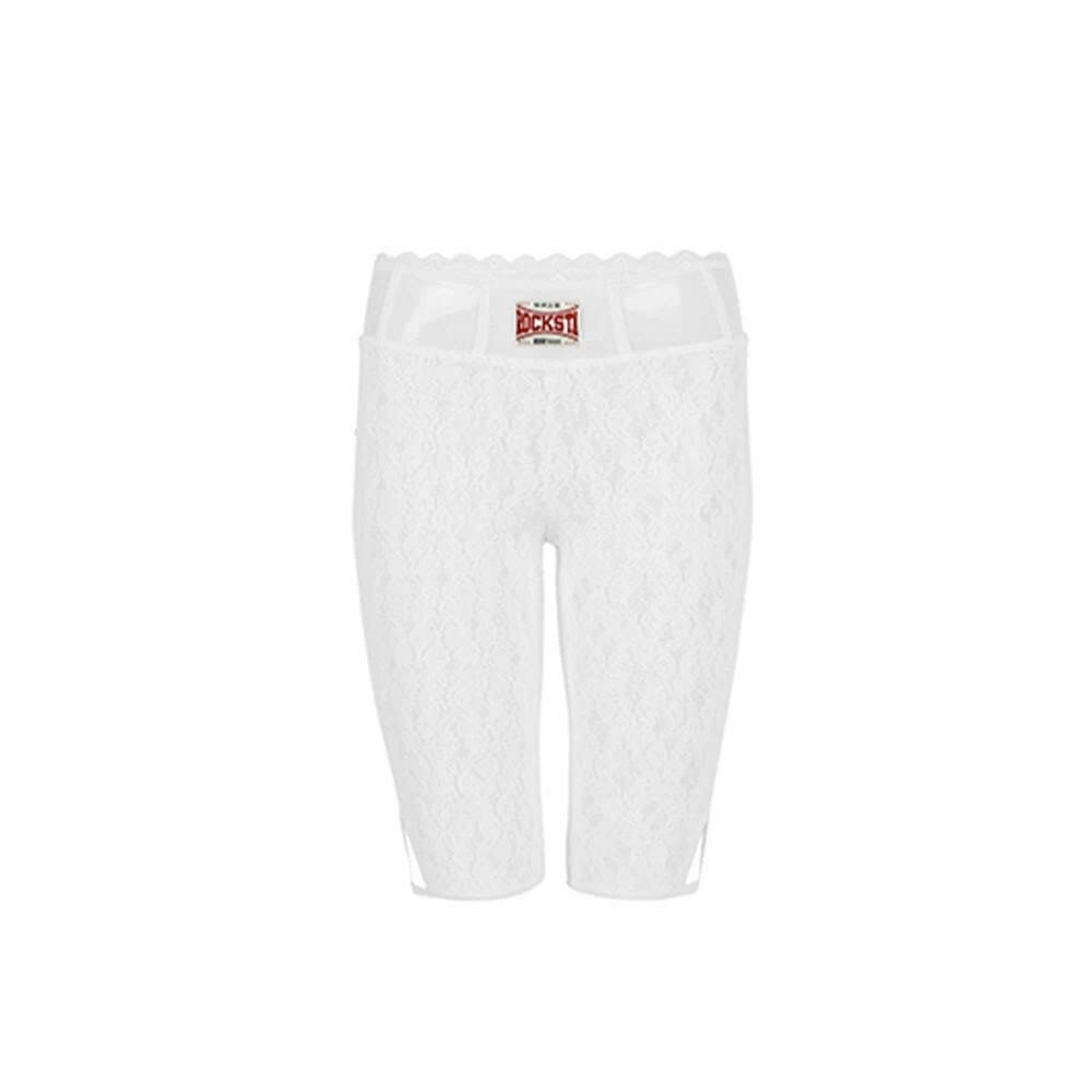 ROCKSTAGIRLS "Office Rebel" 白色蕾絲 打底內搭 修身 七分短褲