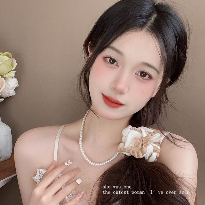 [3 FOR RM10] Beige & Brown Bear-Themed Scrunchie