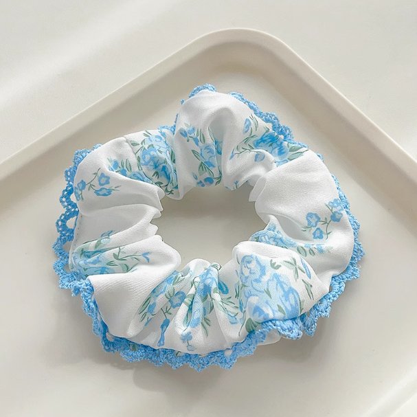 [3 FOR RM10] Floral Lace Trim Scrunchie