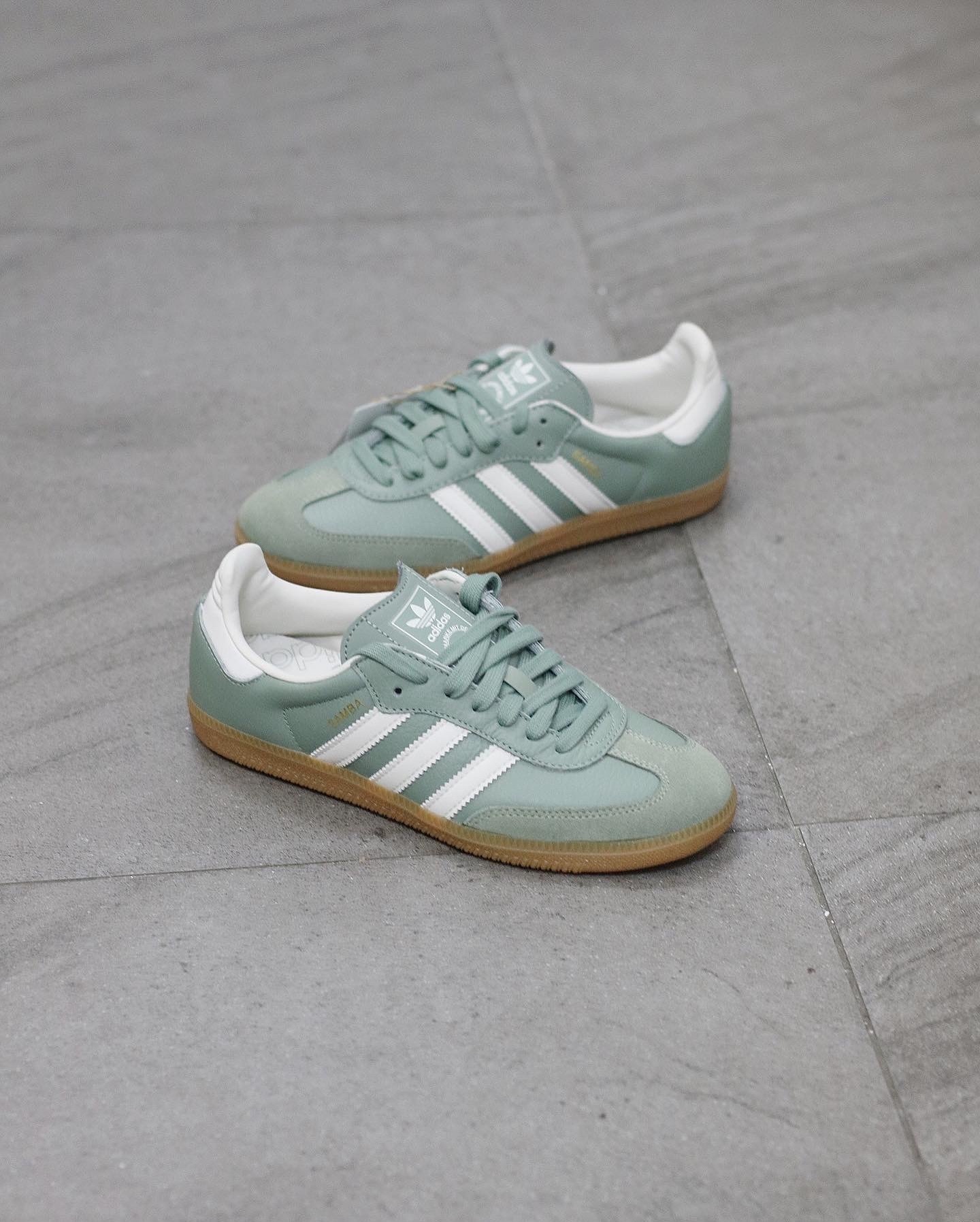adidas  Samba OG Silver Green 抹茶綠 IE7011