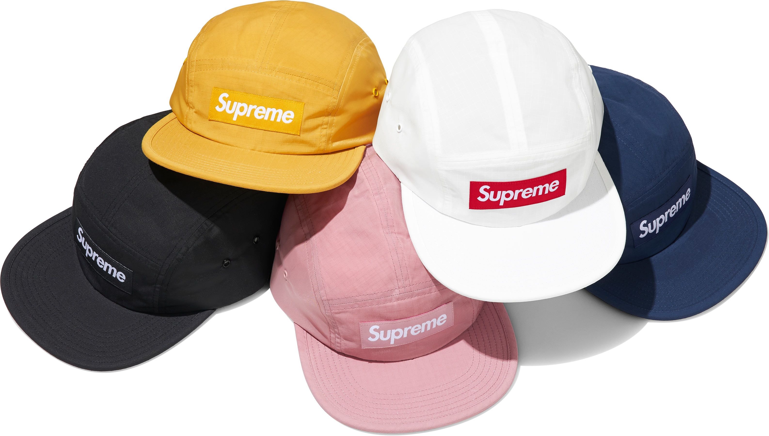 Supreme キャップ　Waxed Ripstop Camp Cap 24aw Supreme Waxed Ripstop Camp Cap ブラック 24aw - メルカリ