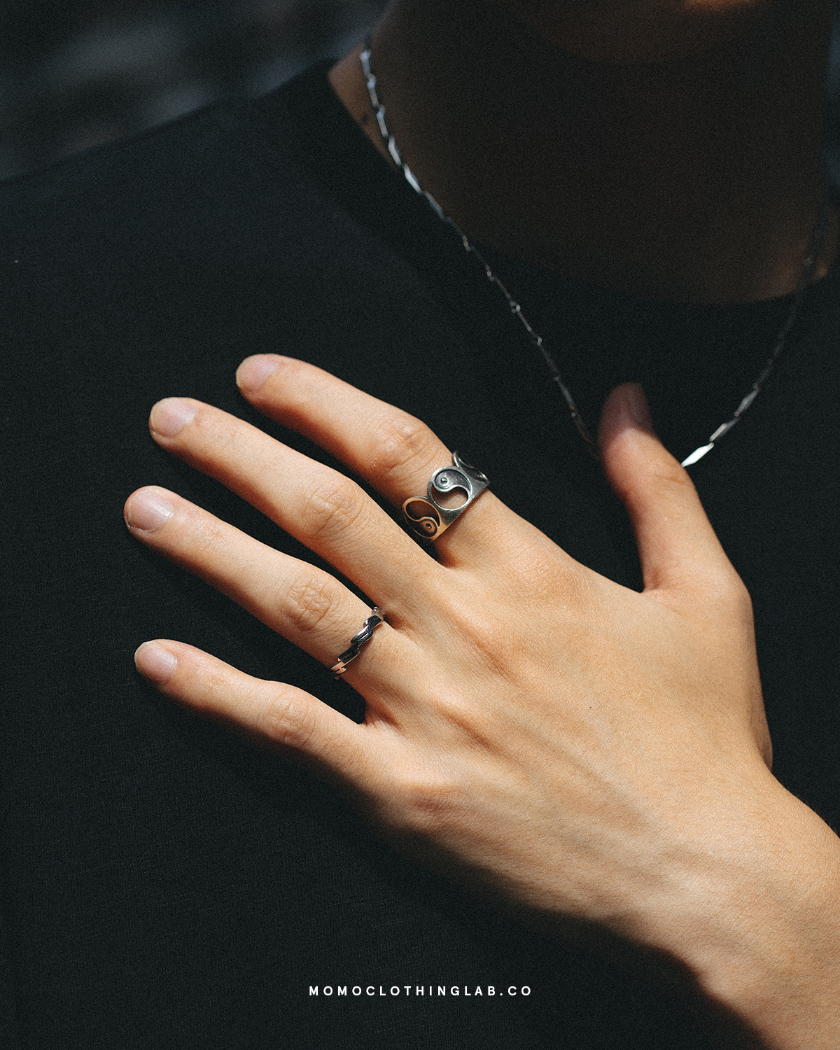 #現貨 (ACCR115) 正韓鋼戒 直槓拼接細戒