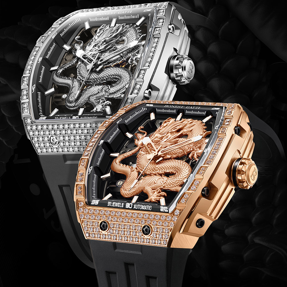 (預購)【Bonest Gatti】BG5605 BG5606 飛龍乘雲  盤旋錶盤東方龍神獸 機械錶