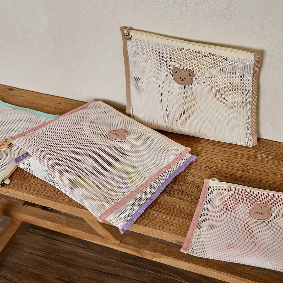 DTD果凍人物系列 - 網格拉鍊收納袋