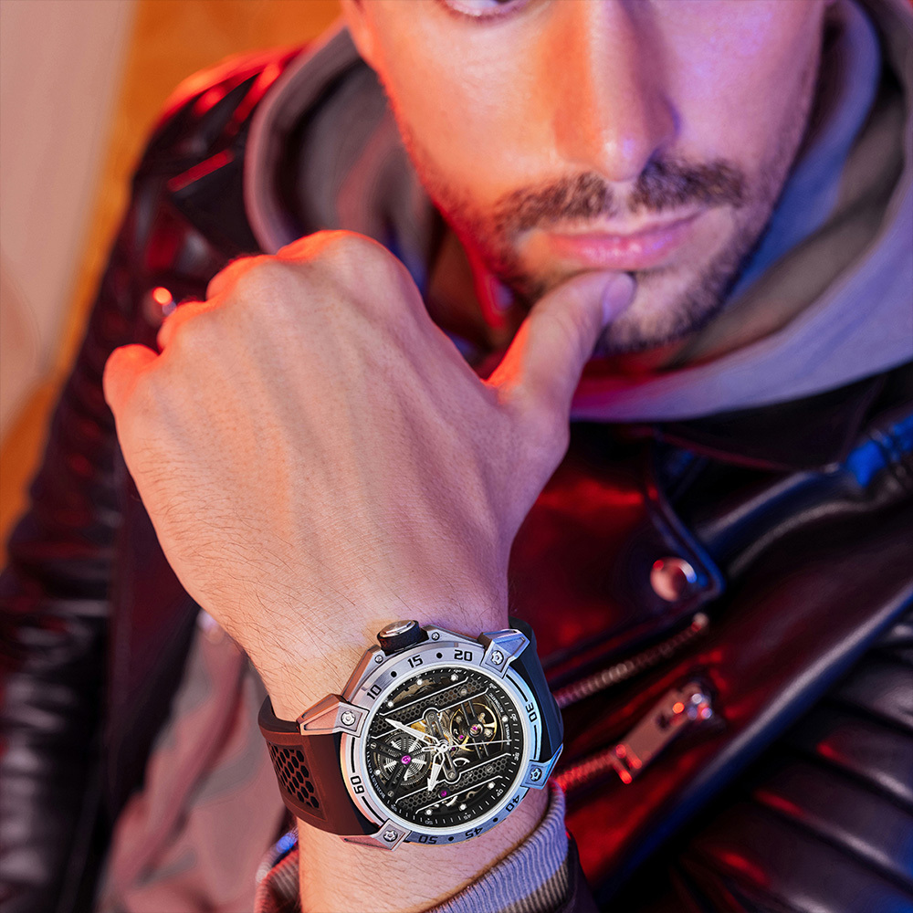 (預購)【Bonest Gatti】BG5805 Universe宇宙系列 全自動機械 鏤空 雙蜂巢 機械 防水 夜光 手錶