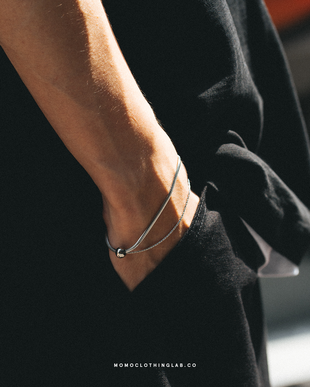 #現貨 (ACCB112) 正韓鋼手鍊 金屬圓珠雙層手鍊