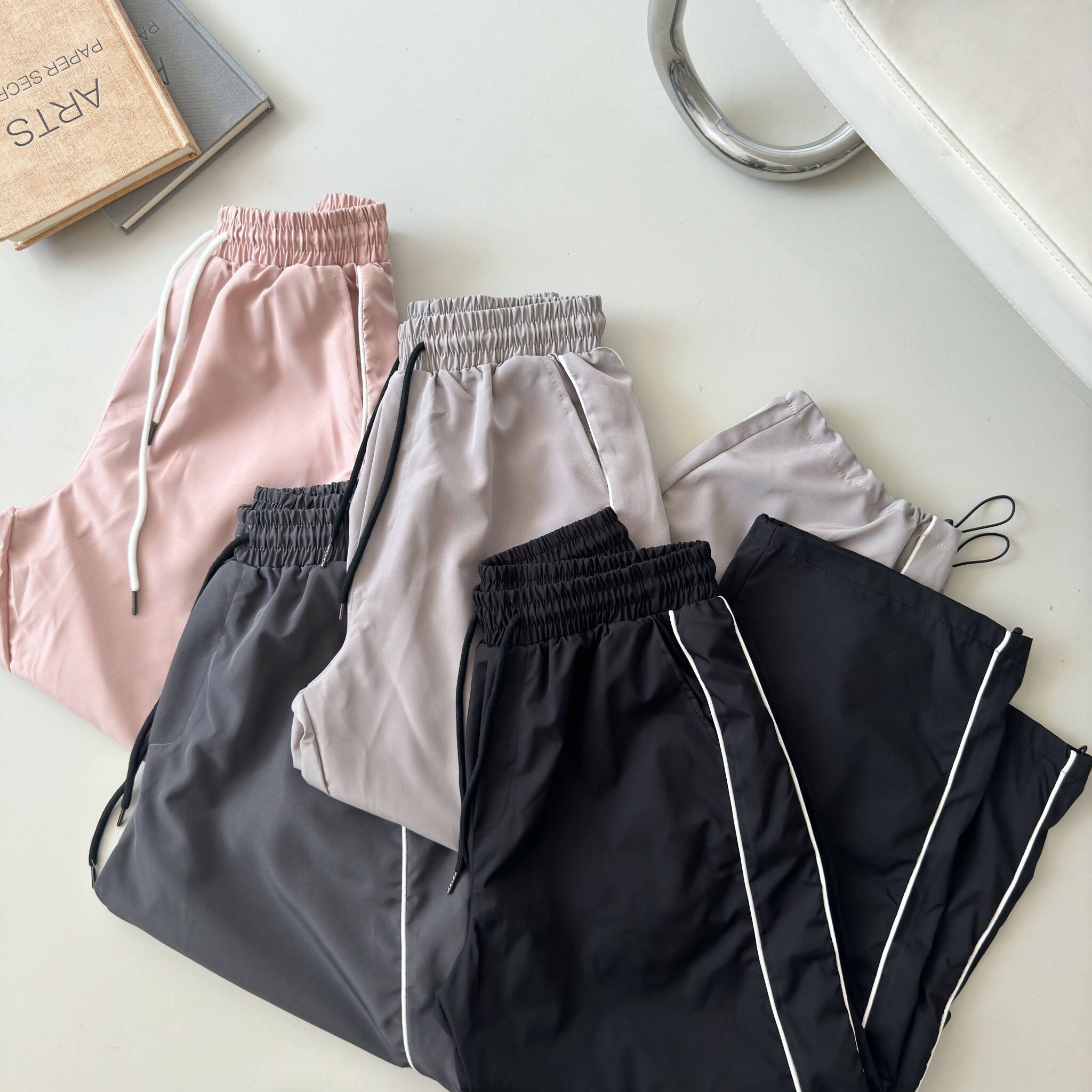 織帶雙線條長褲( 4colors)