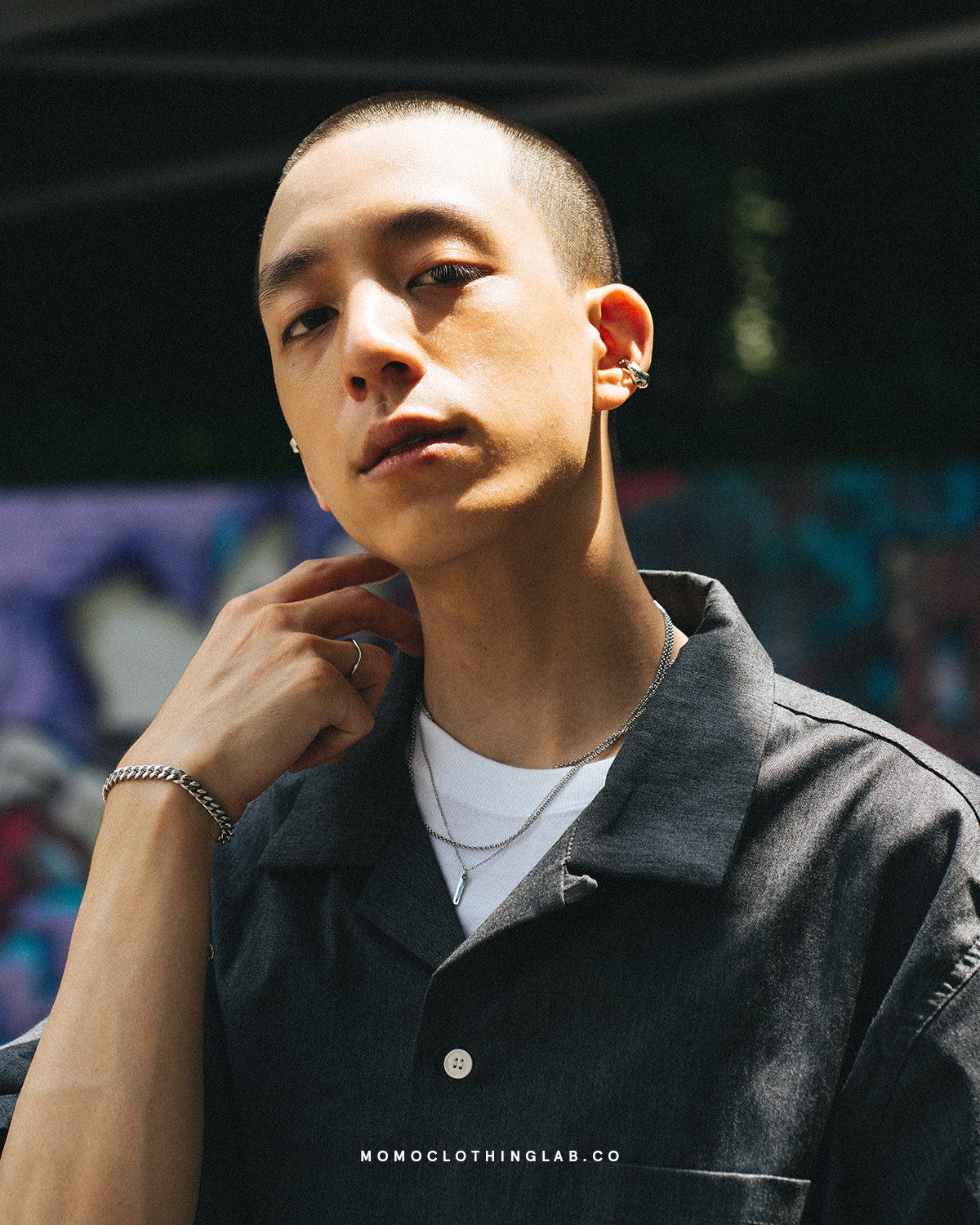 #現貨 (ACCN117) 正韓鋼項鍊 長方吊墜三層項鍊組