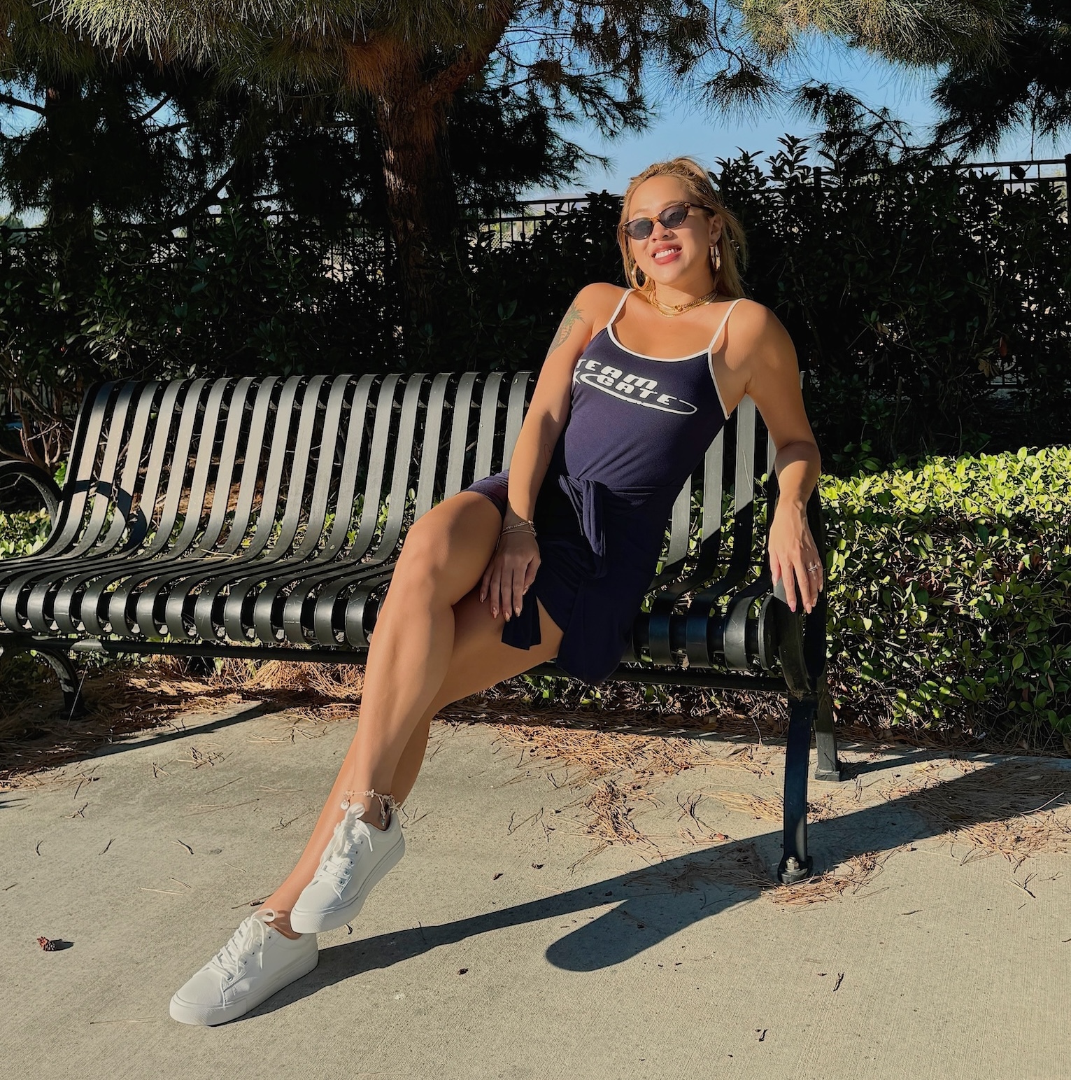 美式休閒假兩件綁帶洋裝