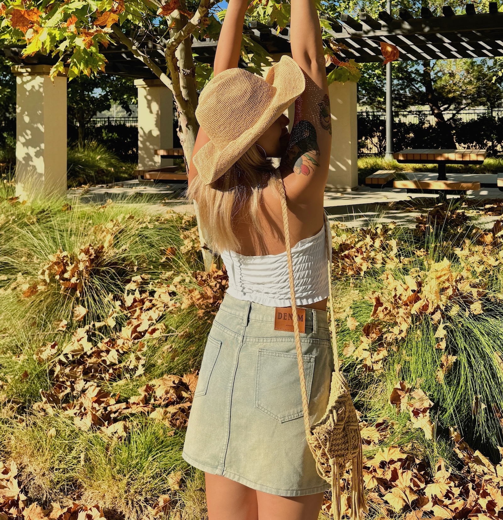 淺藍迷霧牛仔短裙