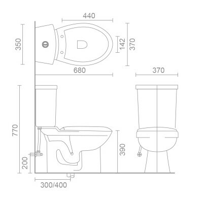 恒潔衛浴 兩段式頂壓噴射省水馬桶 HT-0130/ HT-1040 *限時特價 附緩降馬桶蓋