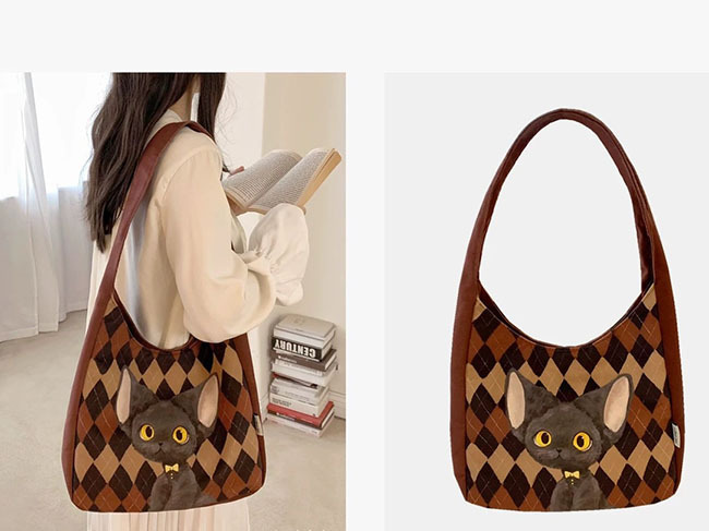 🔥火紅🔝美拉德貓肩揹包-現貨2