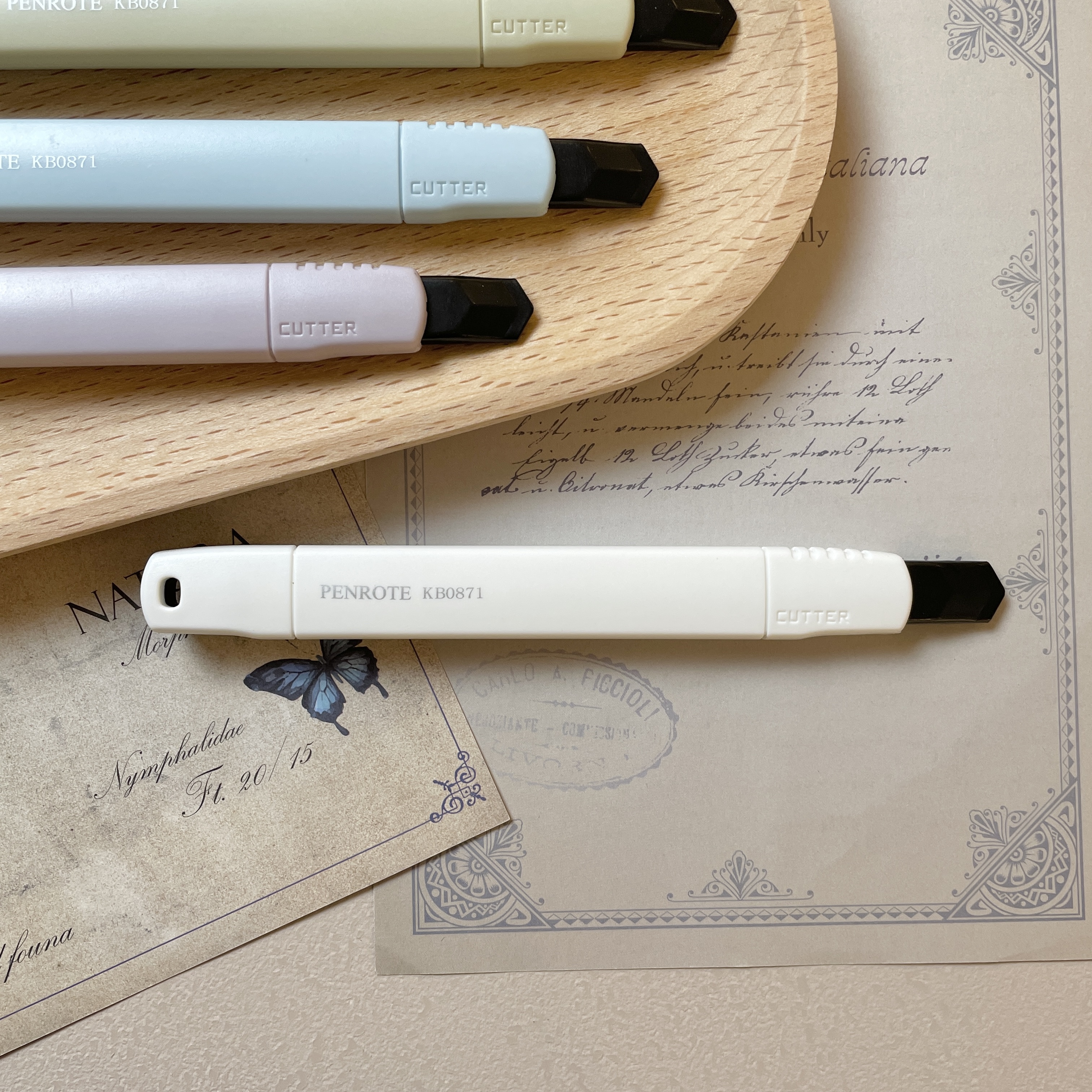 【PENROTE筆樂】自動鎖定黑軌美工刀