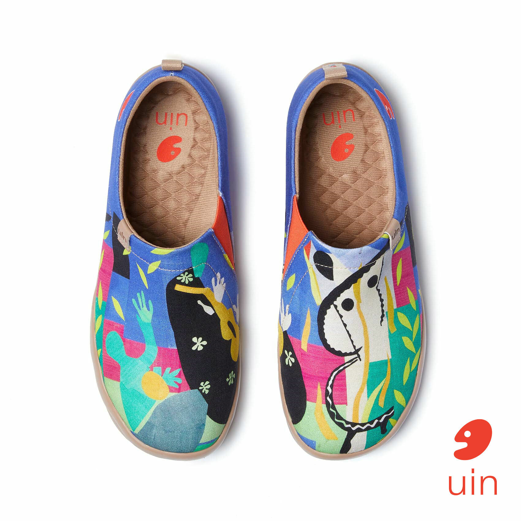 【 Uin 】西班牙原創設計 | 馬蒂斯-國王的悲傷 女鞋 彩繪鞋 休閒鞋 懶人鞋