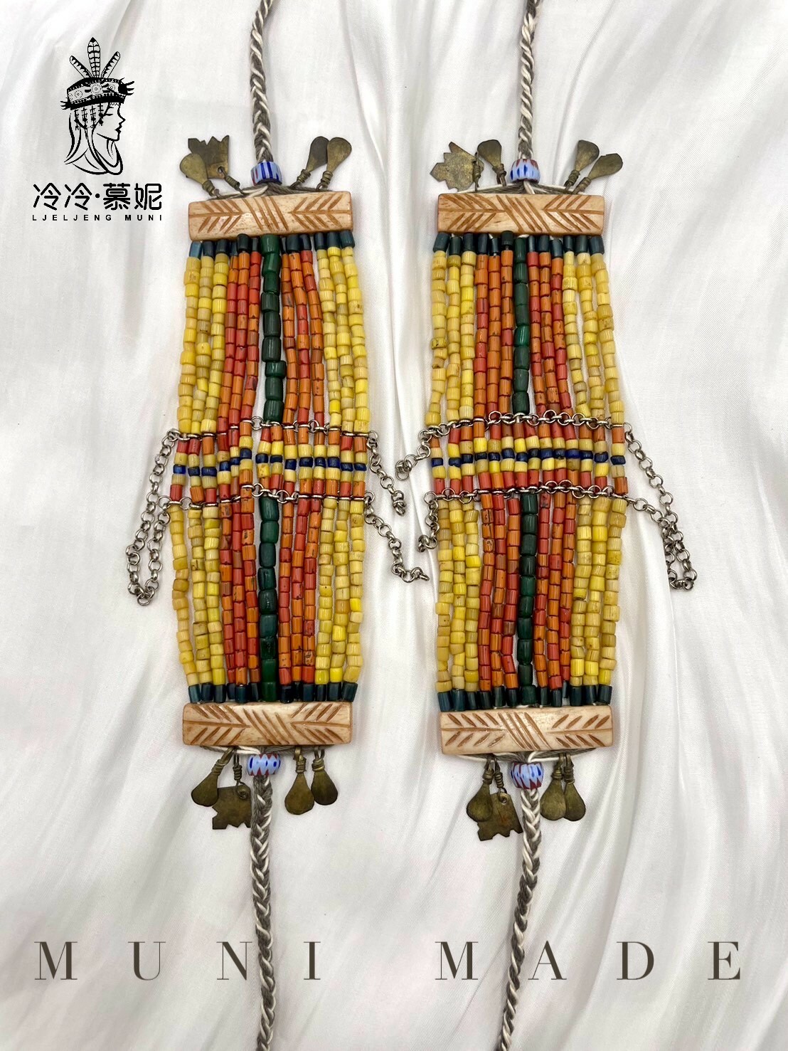 Muni-No.6貿易古珠13排手鍊16cm