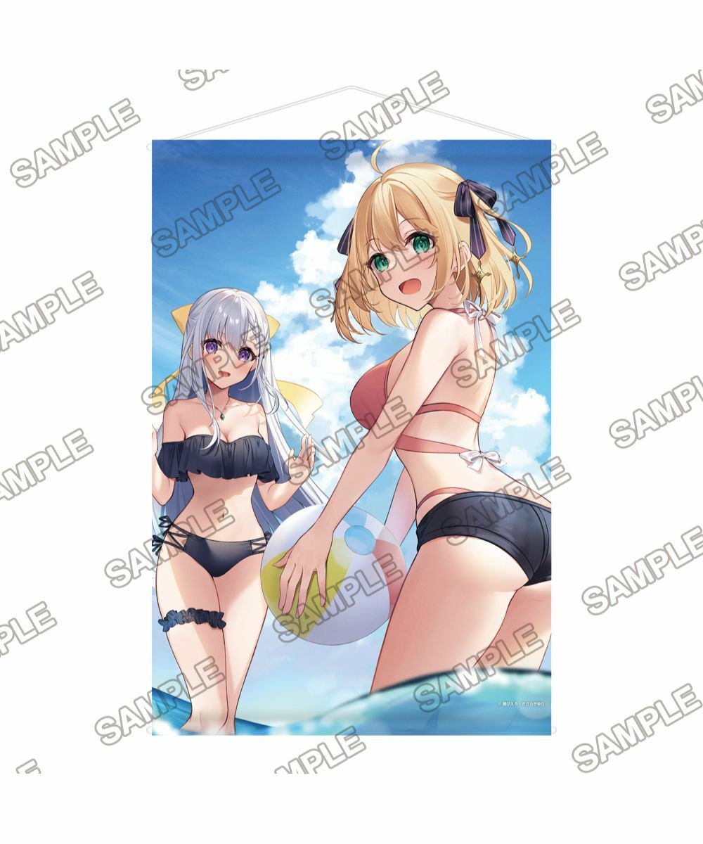 預購-『轉生公主與天才千金的魔法革命』 海邊約會ver. B2掛軸【日本進口精品】