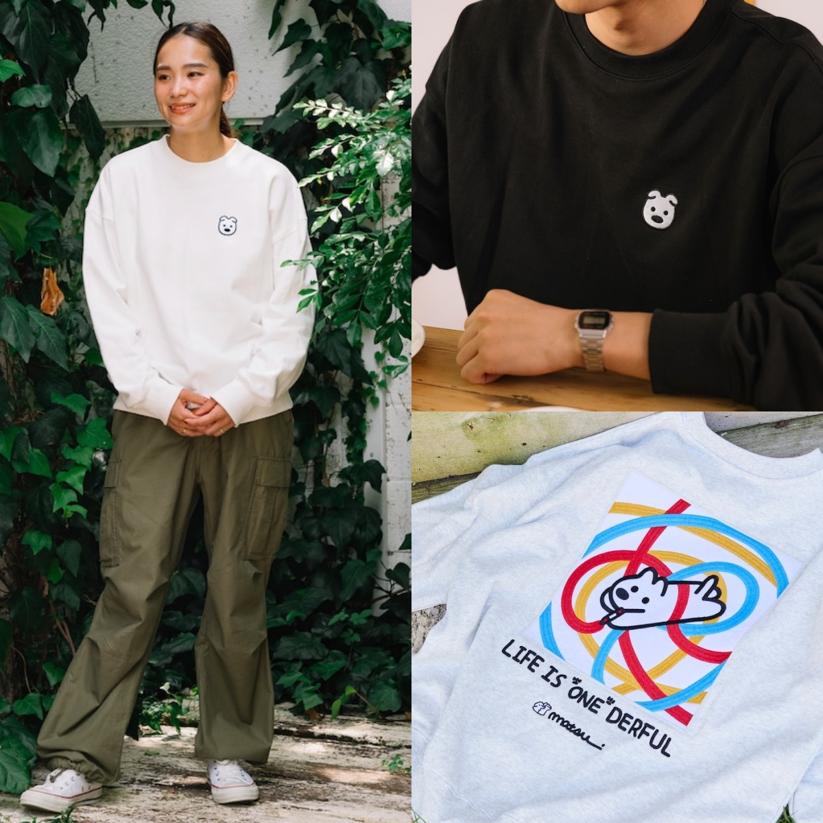 預購┃聯名 Matsui × FREAK'S STORE 松井 蠟筆狗狗 刺繡 大學T