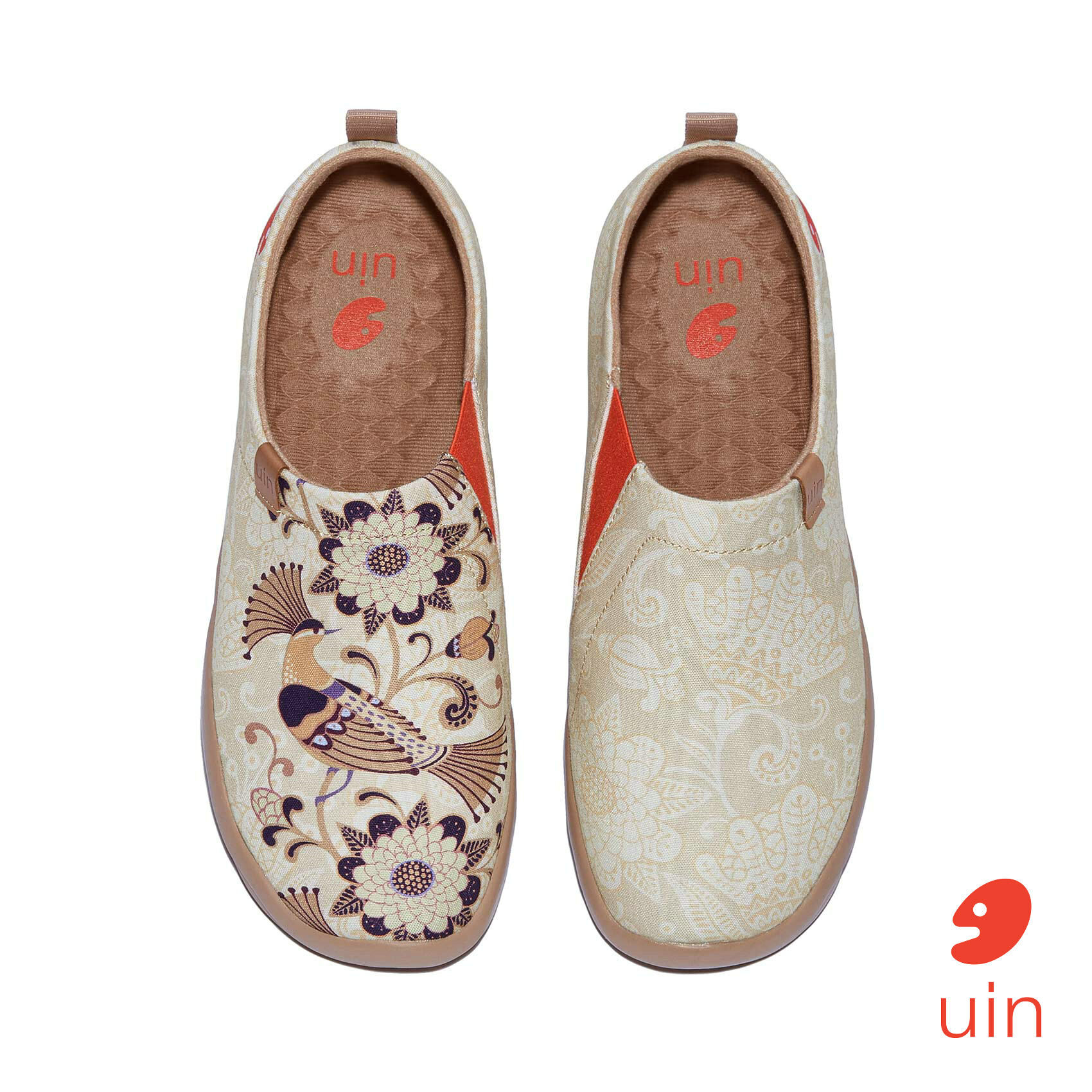 【 Uin 】西班牙原創設計| 花間戴勝 女鞋 彩繪鞋 休閒鞋 懶人鞋