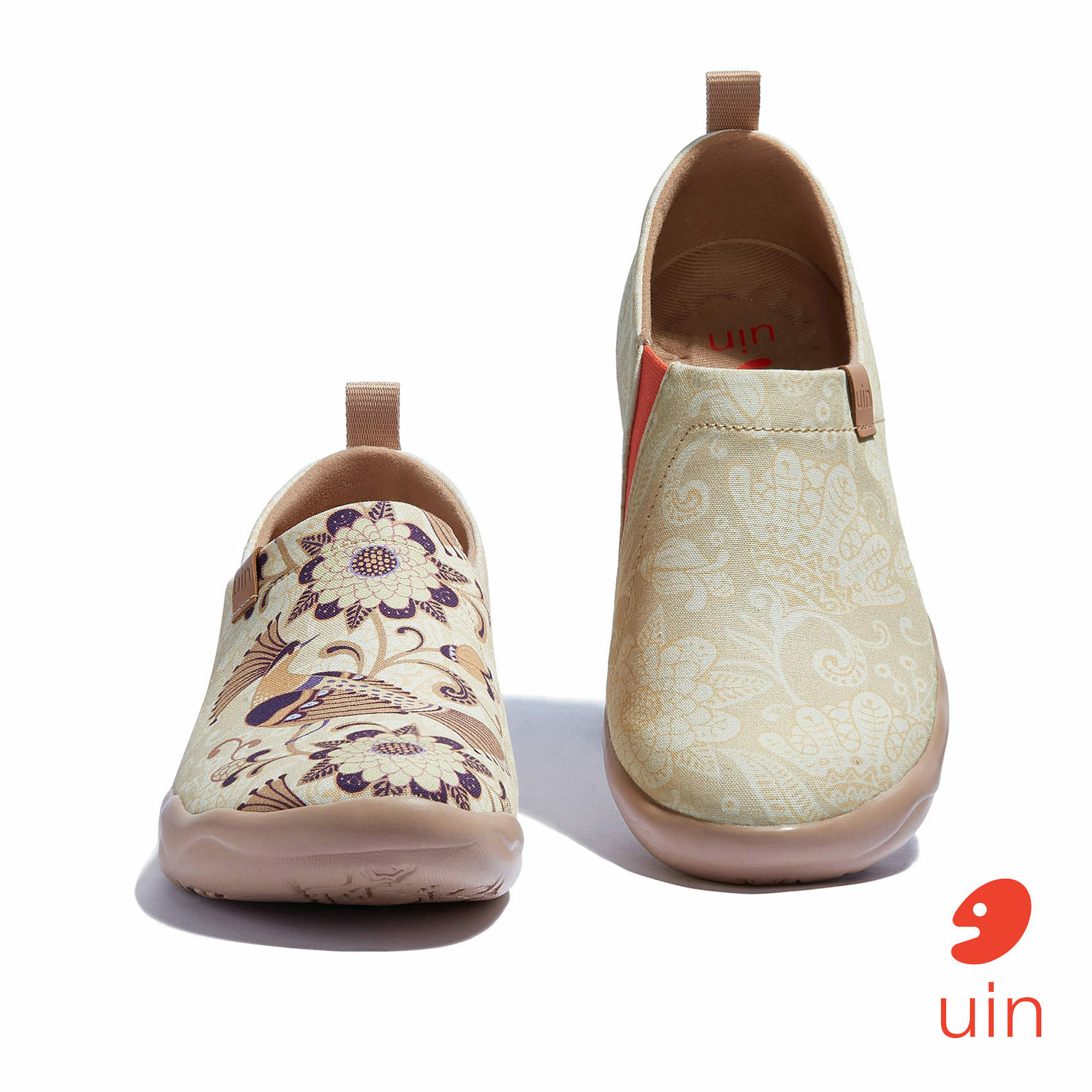 【 Uin 】西班牙原創設計| 花間戴勝 女鞋 彩繪鞋 休閒鞋 懶人鞋