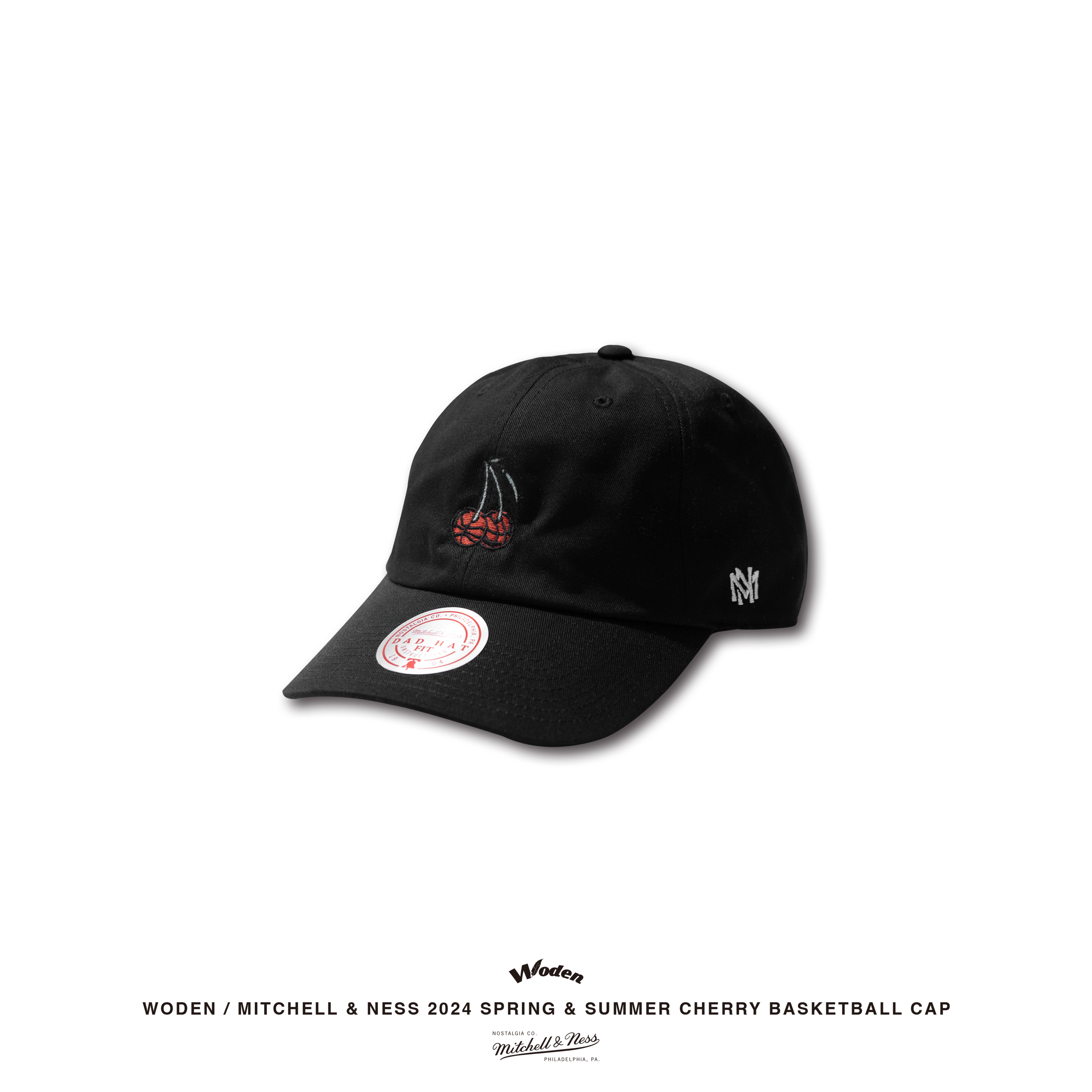 Woden x Mitchell & Ness Cherry Basketball Cap Black