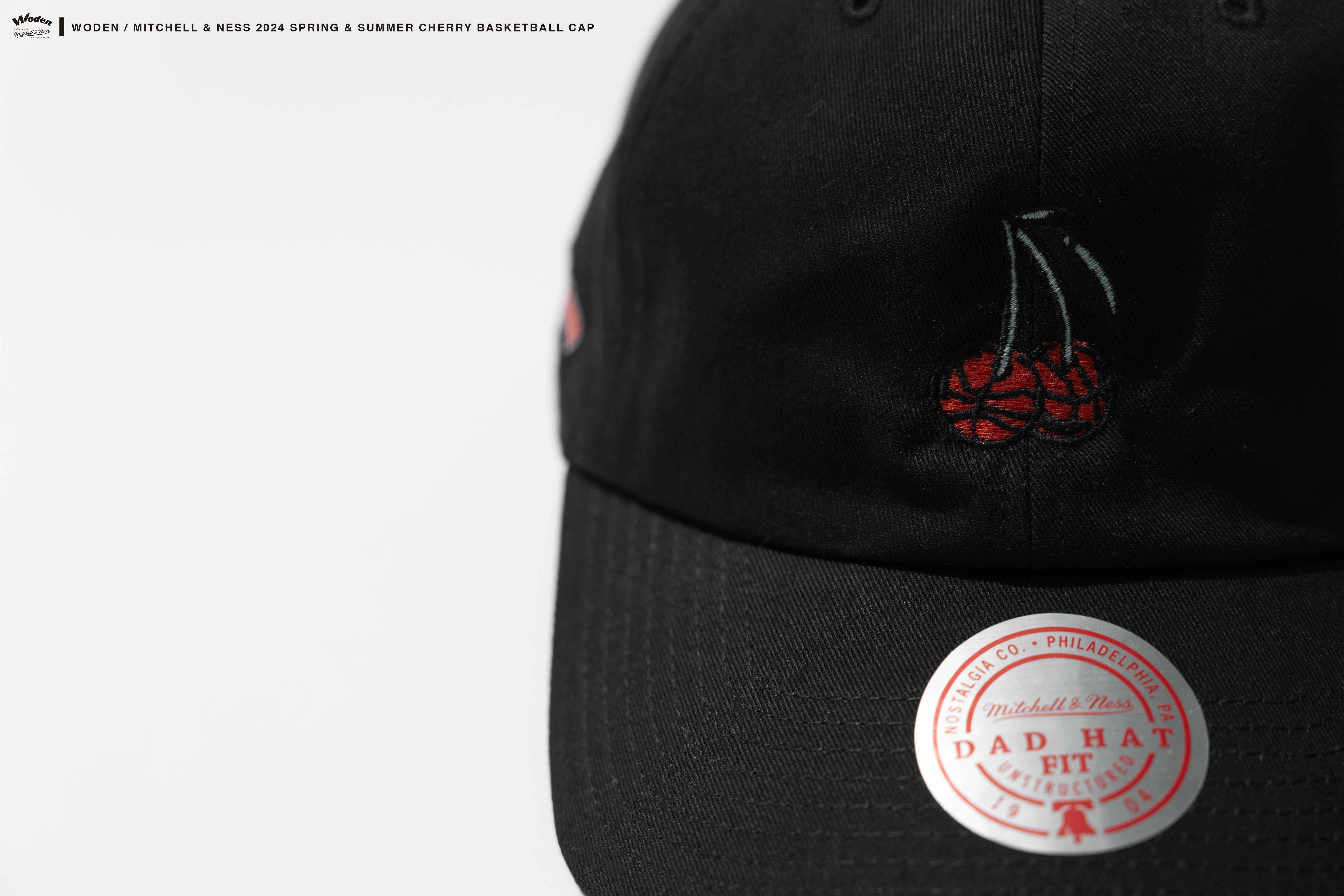 Woden x Mitchell & Ness Cherry Basketball Cap Black