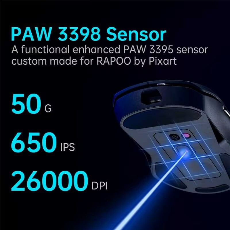 Rapoo - VT9 PRO 8K高速雙模式無線滑鼠 專業電競高端文書