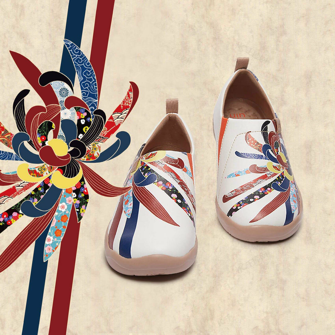 【 Uin 】西班牙原創設計 | 綻菊 彩繪鞋 休閒鞋 女鞋 懶人鞋