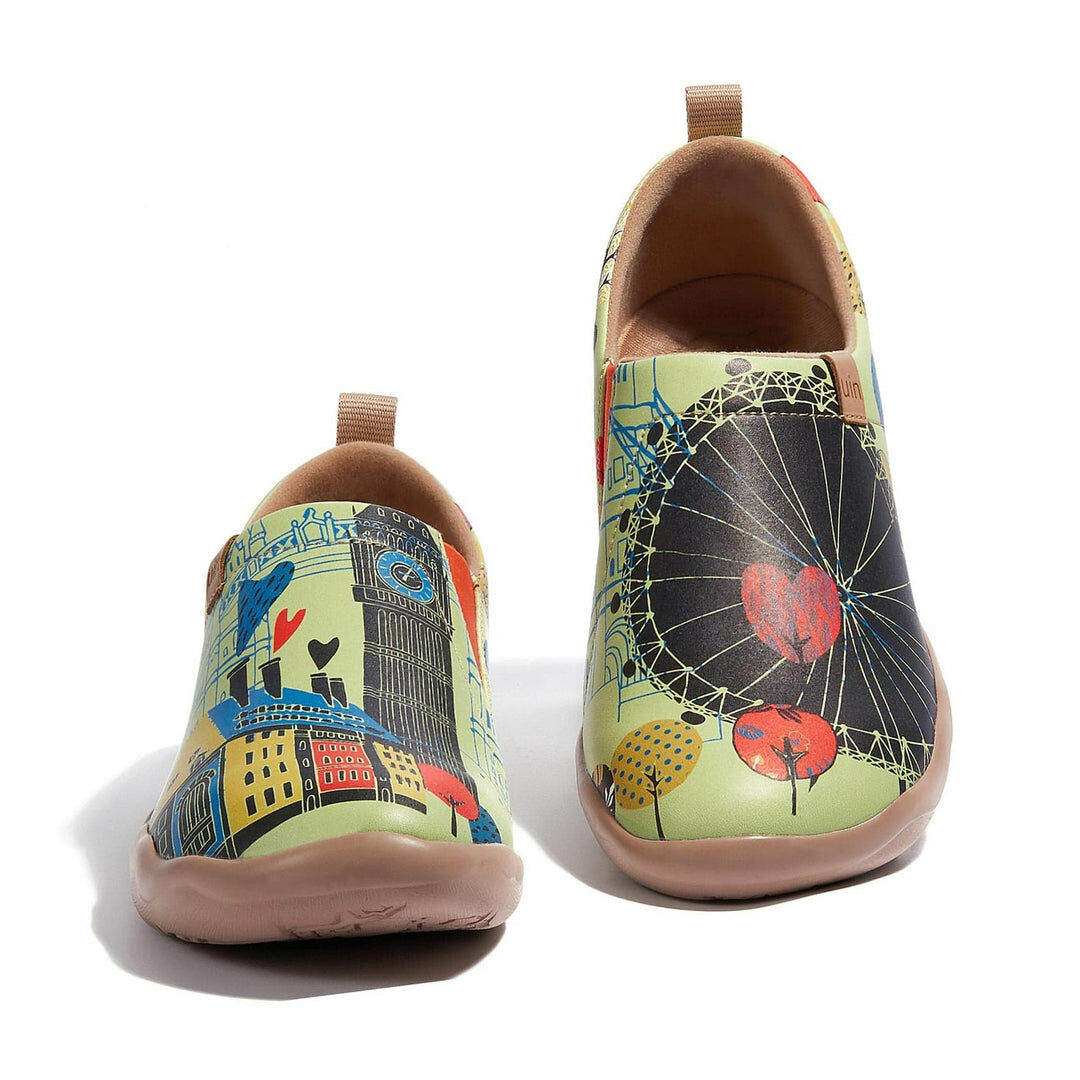 【 Uin 】西班牙原創設計 | 倫敦愛情 女鞋 彩繪鞋 休閒鞋 懶人鞋