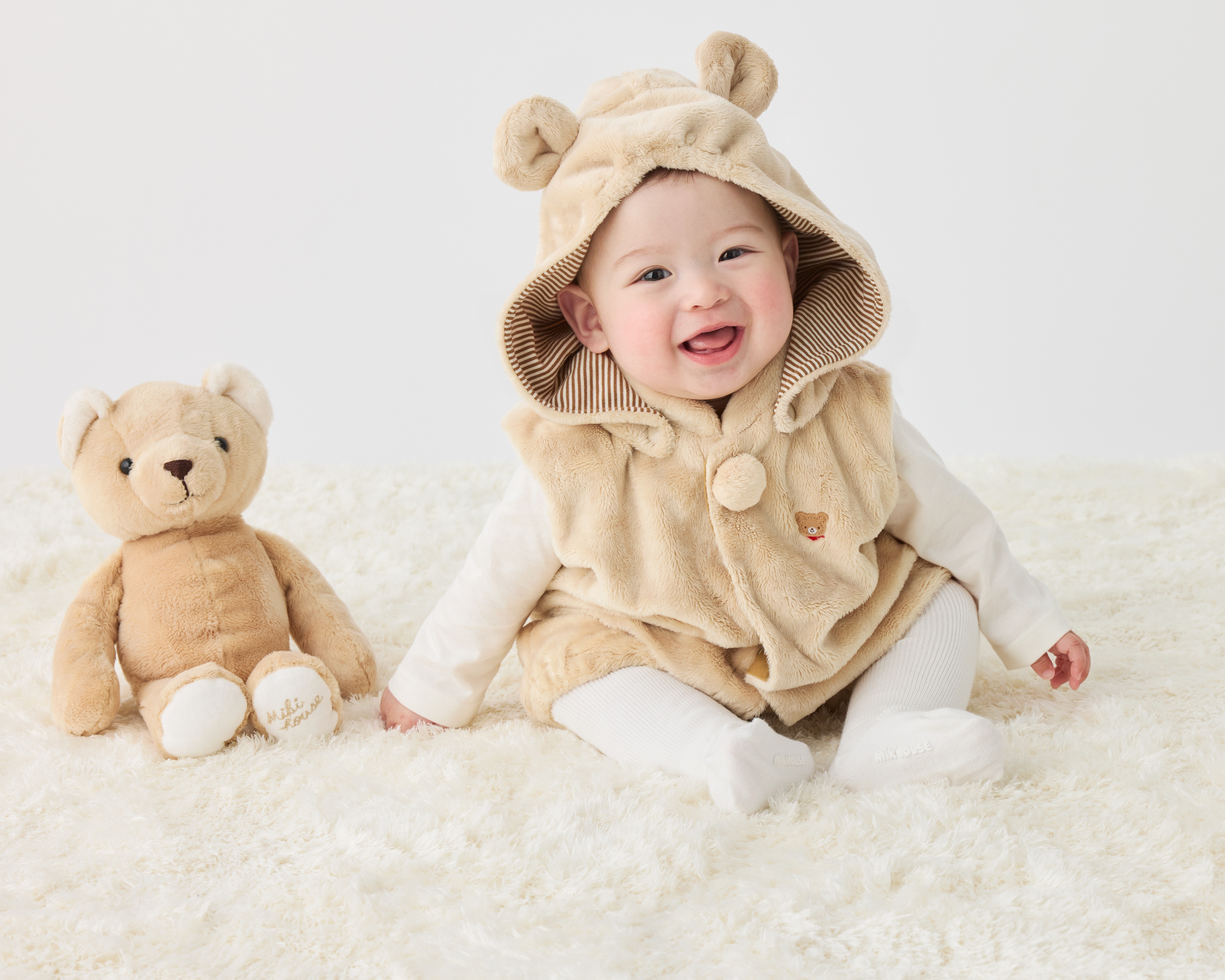 極細絨可拆式連帽背心-駝