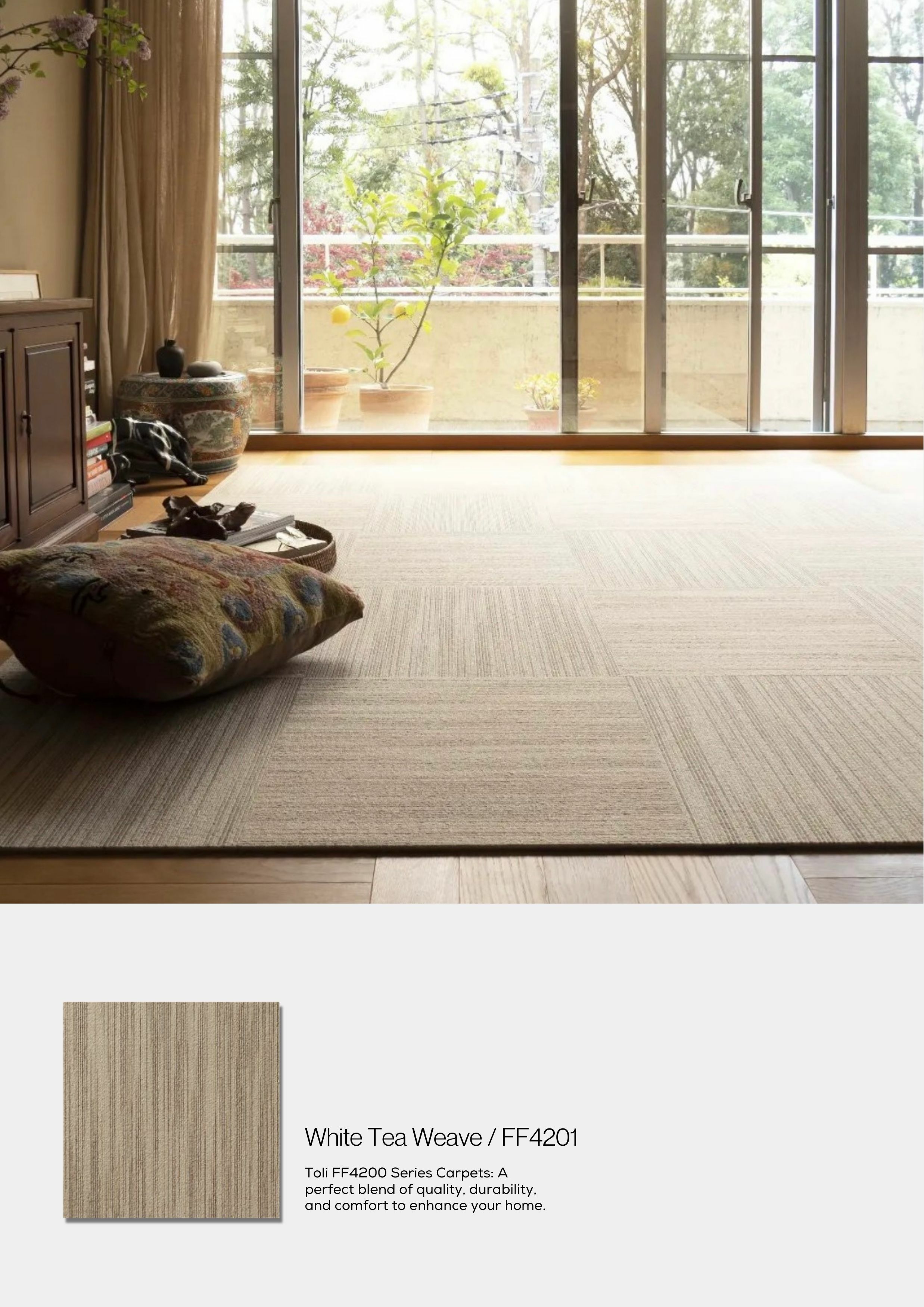 日本 TOLI 居家美學地毯 FF4200 編織抗污系列