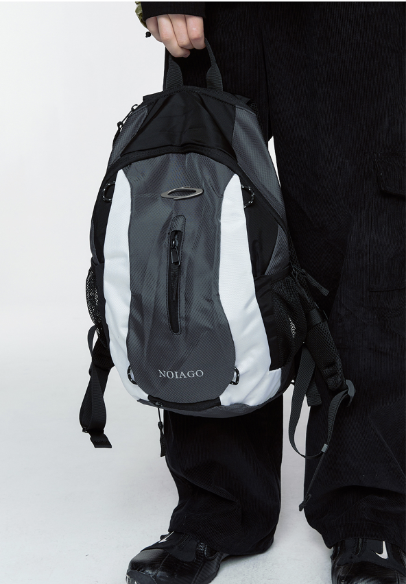 ★NOIAGO★MULTI LOGO BACKPACK★ NOIAGO - MULTI LOGO BACKPACK (BLACK)