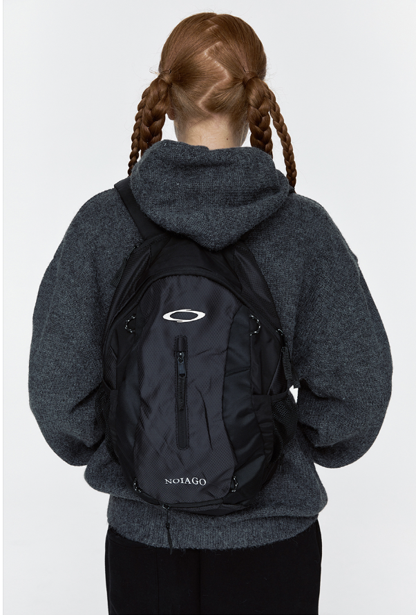 ★NOIAGO★MULTI LOGO BACKPACK★ NOIAGO - MULTI LOGO BACKPACK (BLACK)