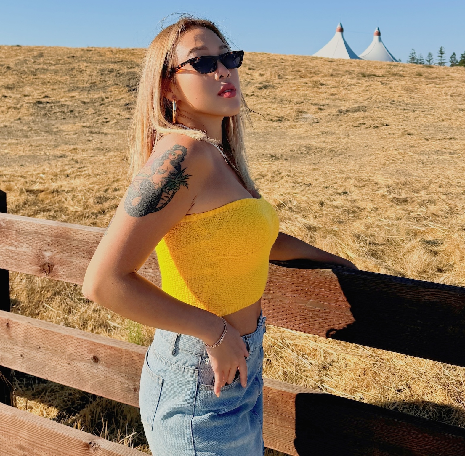 Sunshine針織平口上衣