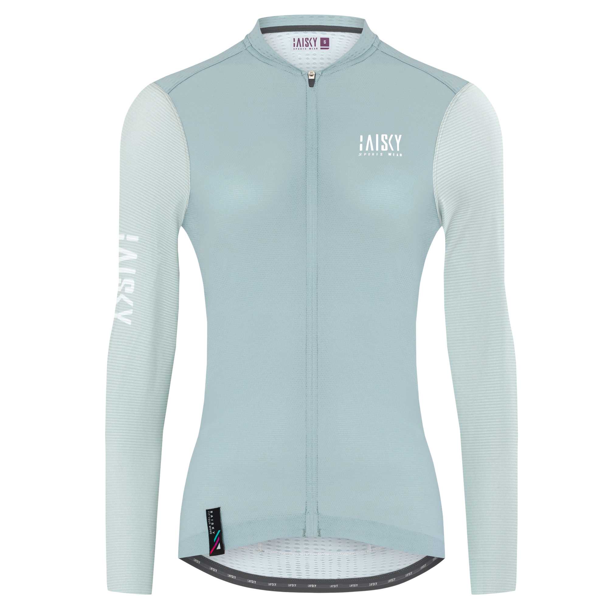 女款空力薄款長車衣 對比  霧灰