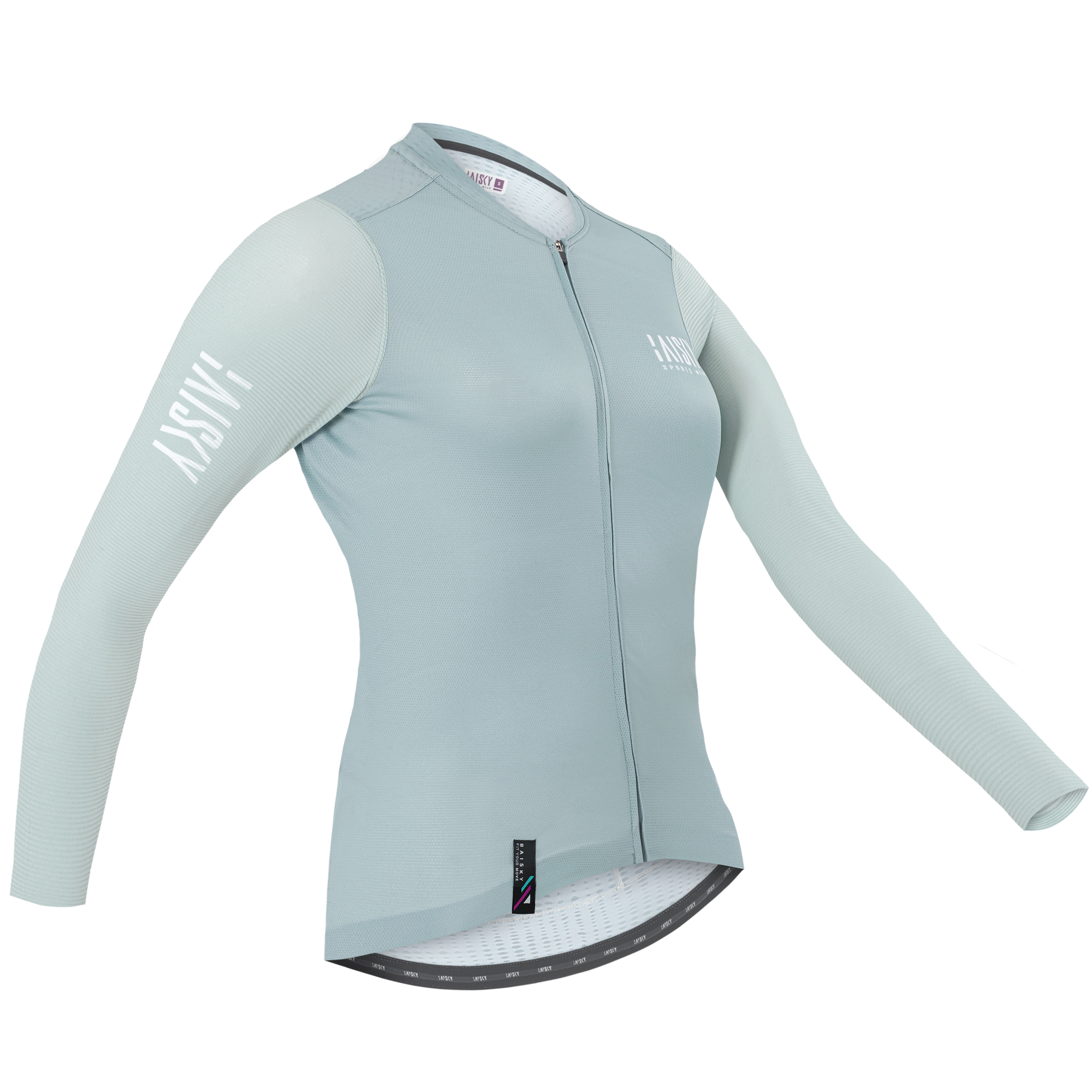 女款空力薄款長車衣 對比  霧灰