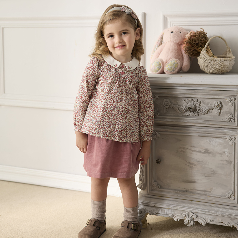 PIPPY 經典印花翻領純棉上衣 紅