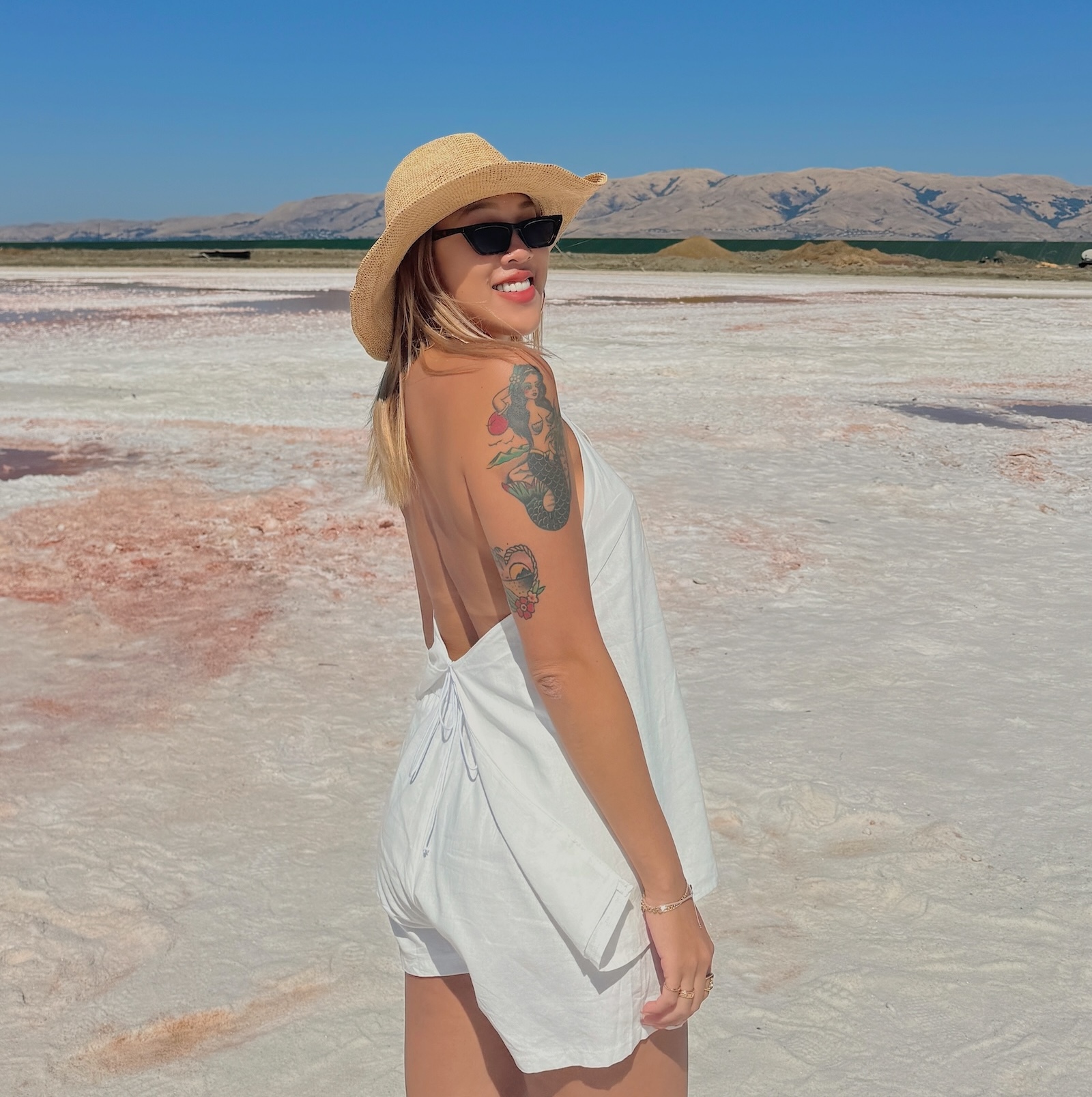 棉麻純白海岸套裝